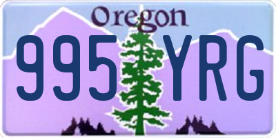 OR license plate 995YRG