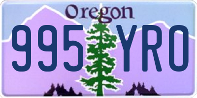 OR license plate 995YRO