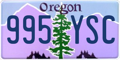 OR license plate 995YSC