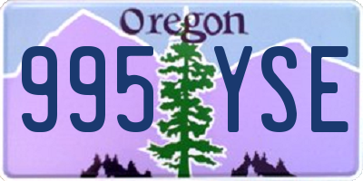 OR license plate 995YSE