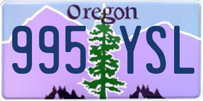 OR license plate 995YSL