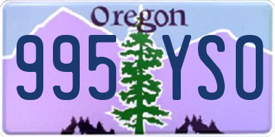 OR license plate 995YSO