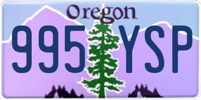 OR license plate 995YSP