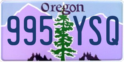 OR license plate 995YSQ