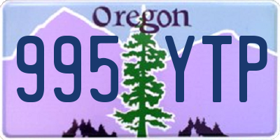 OR license plate 995YTP