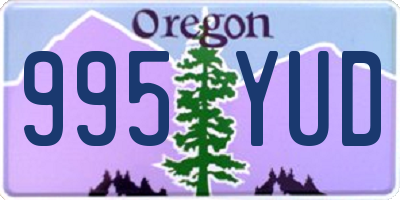 OR license plate 995YUD