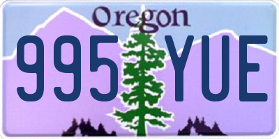 OR license plate 995YUE
