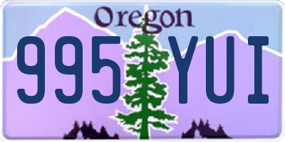 OR license plate 995YUI