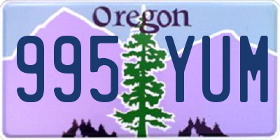 OR license plate 995YUM