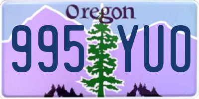 OR license plate 995YUO