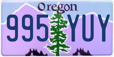 OR license plate 995YUY