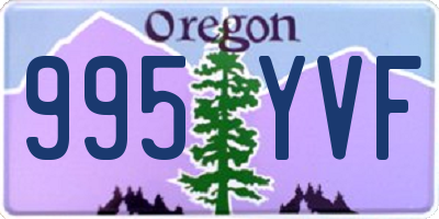 OR license plate 995YVF