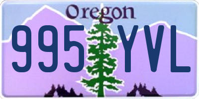 OR license plate 995YVL