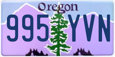 OR license plate 995YVN