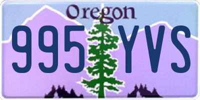 OR license plate 995YVS