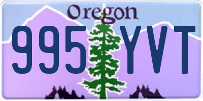 OR license plate 995YVT