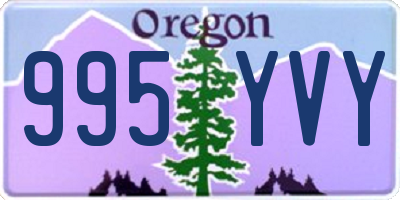OR license plate 995YVY