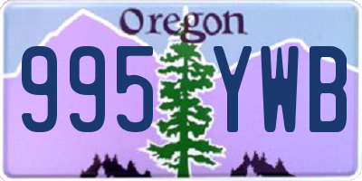OR license plate 995YWB