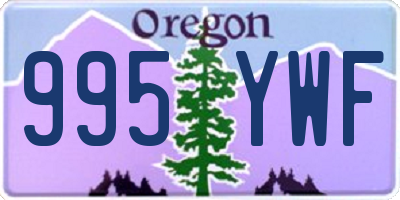 OR license plate 995YWF
