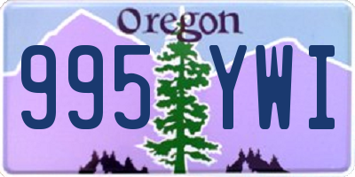 OR license plate 995YWI