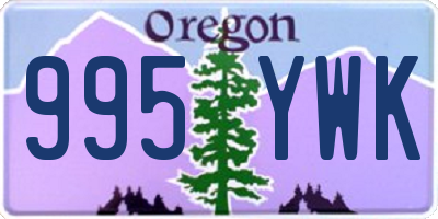 OR license plate 995YWK