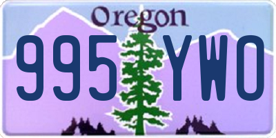 OR license plate 995YWO
