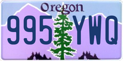 OR license plate 995YWQ