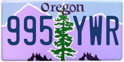 OR license plate 995YWR