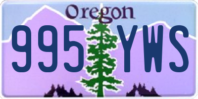 OR license plate 995YWS