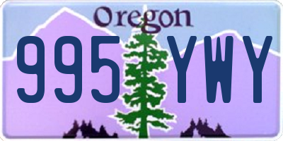 OR license plate 995YWY