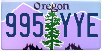 OR license plate 995YYE
