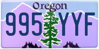 OR license plate 995YYF