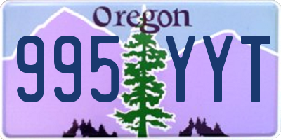 OR license plate 995YYT