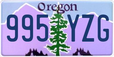 OR license plate 995YZG