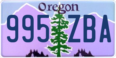 OR license plate 995ZBA