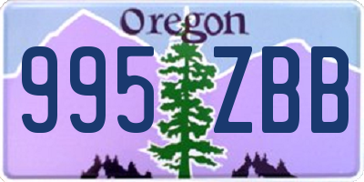 OR license plate 995ZBB