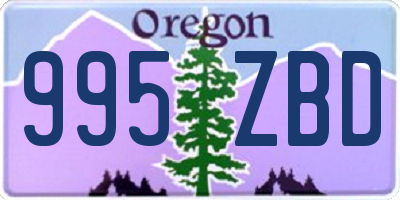 OR license plate 995ZBD