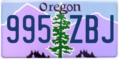 OR license plate 995ZBJ