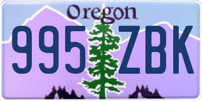 OR license plate 995ZBK