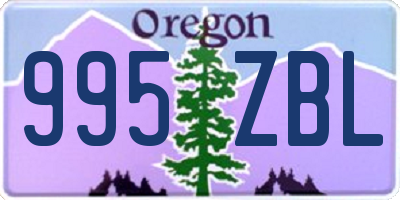 OR license plate 995ZBL
