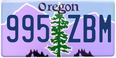 OR license plate 995ZBM