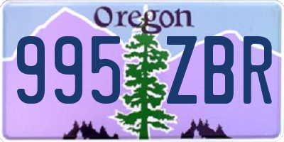 OR license plate 995ZBR