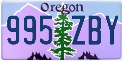 OR license plate 995ZBY