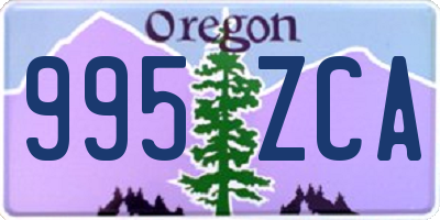 OR license plate 995ZCA