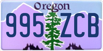 OR license plate 995ZCB