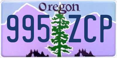 OR license plate 995ZCP