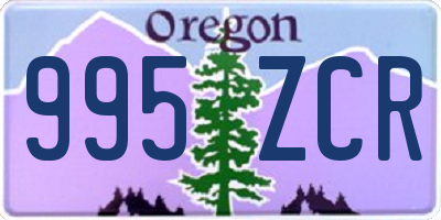 OR license plate 995ZCR