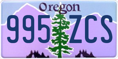 OR license plate 995ZCS