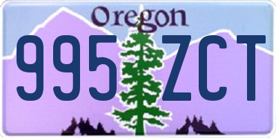 OR license plate 995ZCT