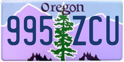 OR license plate 995ZCU